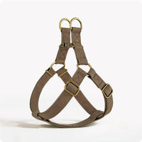 HKM-0397501 Leather Vest-style Harness for Small and Medium Dogs - Adjustable Fit, Multiple Colors Available