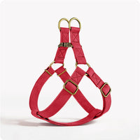 HKM-0397501 Leather Vest-style Harness for Small and Medium Dogs - Adjustable Fit, Multiple Colors Available