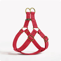 HKM-0397501 Leather Vest-style Harness for Small and Medium Dogs - Adjustable Fit, Multiple Colors Available