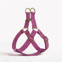 HKM-0397501 Leather Vest-style Harness for Small and Medium Dogs - Adjustable Fit, Multiple Colors Available