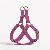 HKM-0397501 Leather Vest-style Harness for Small and Medium Dogs - Adjustable Fit, Multiple Colors Available