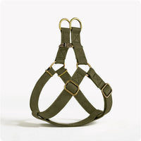 HKM-0397501 Leather Vest-style Harness for Small and Medium Dogs - Adjustable Fit, Multiple Colors Available
