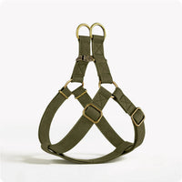 HKM-0397501 Leather Vest-style Harness for Small and Medium Dogs - Adjustable Fit, Multiple Colors Available