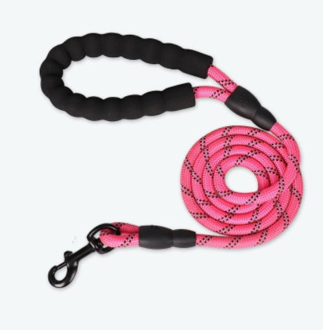 HKM-0398013 Reflective Nylon Dog Leash Available in Multiple Colors and Sizes