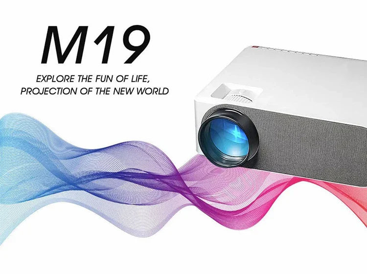 HKM-039827 1080P Full HD Multimedia Projector for Outdoor and Business Use, 4K Smart Beamer