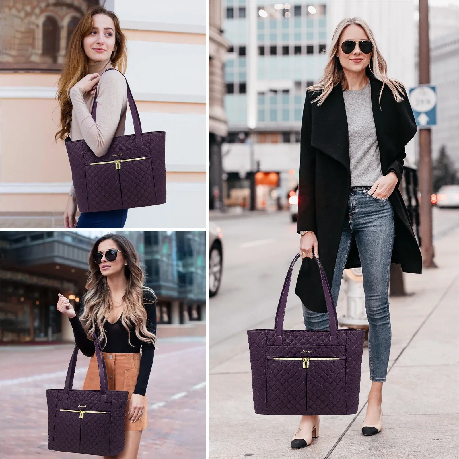 HKM-040019 Luxury Women's Laptop Backpack for 15.6-17.3 Inch Laptops - Stylish College and Travel Bag