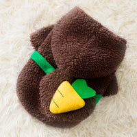 HKM-0402365 Cozy Velvet Carrot Backpack Dog Apparel for Autumn and Winter