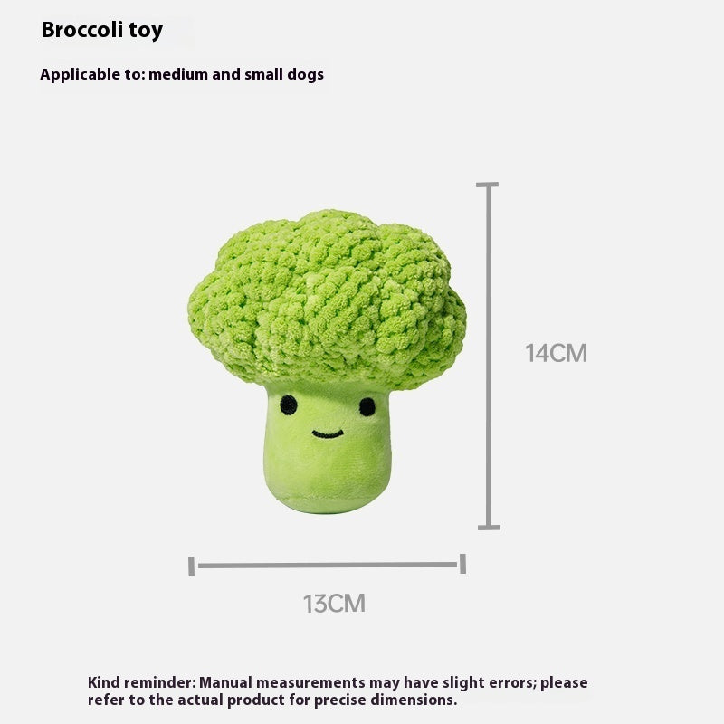 HKM-0402621 Dog Molar Teeth Cleaning Broccoli Plush Toy - Sound Interactive Pet Chew Toy