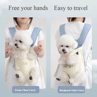 HKM-0403261 Breathable Adjustable Pet Carrier Backpack for Small Dogs and Cats - Lightweight Travel Pack for Outdoor Use