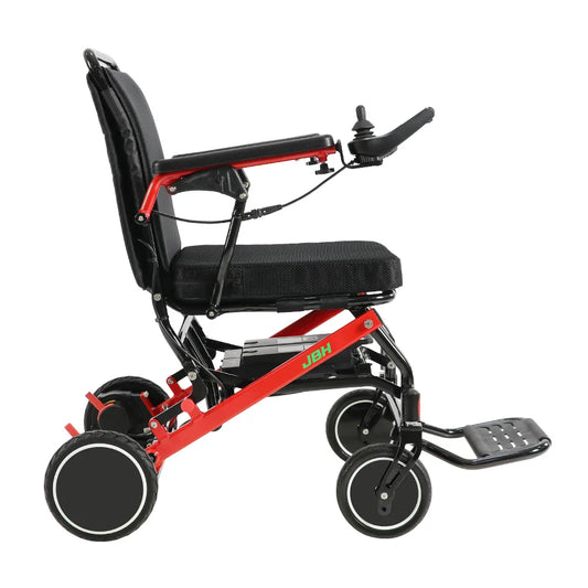 HKM-040339 Portable Double Battery Electric Wheelchair Model D37 for Elderly and Disabled Users, Removable Battery, Lightweight Design