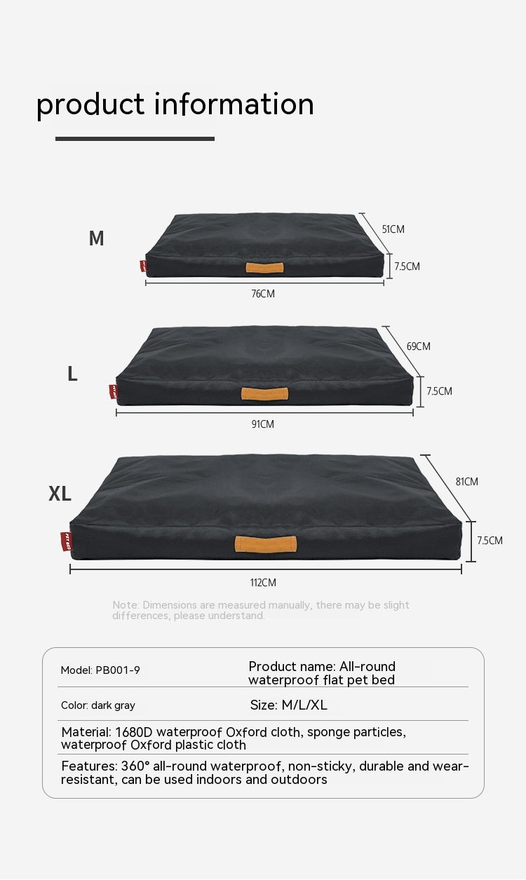 HKM-0404029 Sponge Pet House Bed - Dark Gray, Scratch-Resistant & Non-Slip, Multiple Sizes