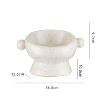 HKM-0404157 Ceramic Anti-Flip Cat Bowl - Flat Mouth Design in Multiple Heights and Colors