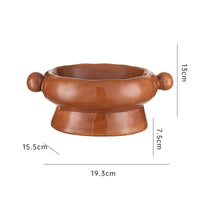 HKM-0404157 Ceramic Anti-Flip Cat Bowl - Flat Mouth Design in Multiple Heights and Colors