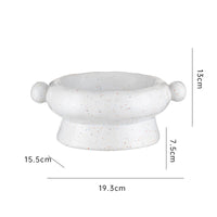 HKM-0404157 Ceramic Anti-Flip Cat Bowl - Flat Mouth Design in Multiple Heights and Colors