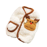 HKM-0404541 Warm Fleece Dog Coat with Santa Design for Small Breeds and Puppies