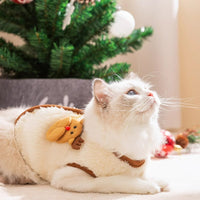 HKM-0404541 Warm Fleece Dog Coat with Santa Design for Small Breeds and Puppies