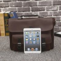 HKM-040531 Large Capacity Casual Crossbody Bag for Men - Versatile Leather Shoulder Briefcase with Stylish Design