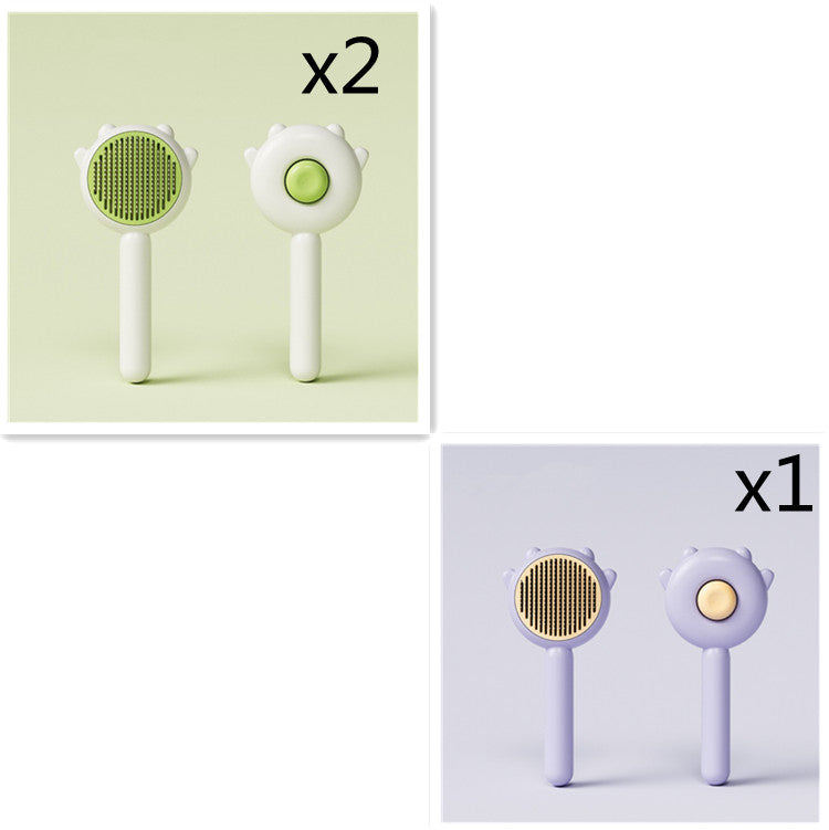 HKM-0405565 Pet Grooming Comb for Cats and Dogs - Hair Removal and Massage Tool - ABS & Stainless Steel, 195mm x 94mm x 46mm