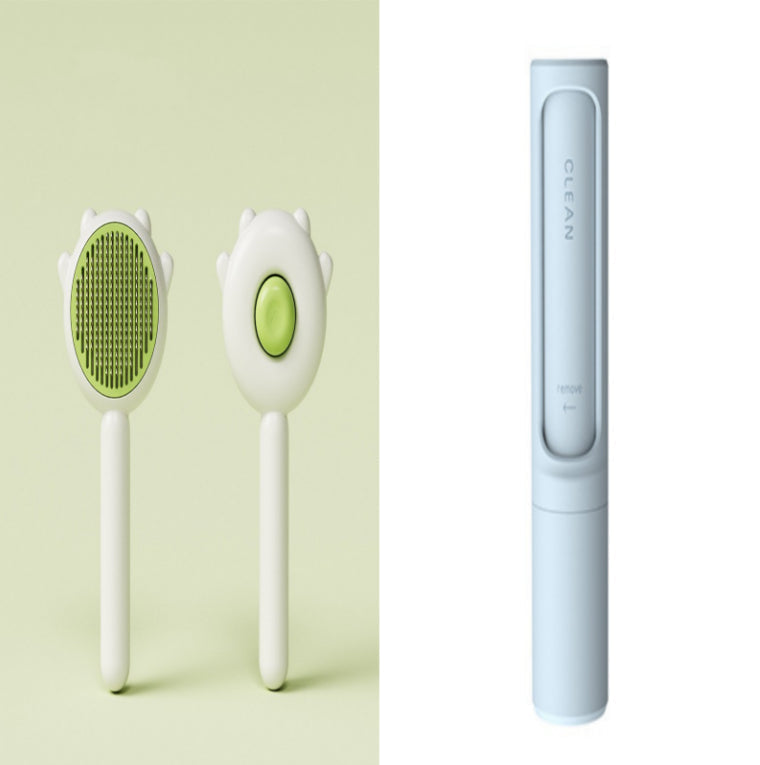 HKM-0405565 Pet Grooming Comb for Cats and Dogs - Hair Removal and Massage Tool - ABS & Stainless Steel, 195mm x 94mm x 46mm