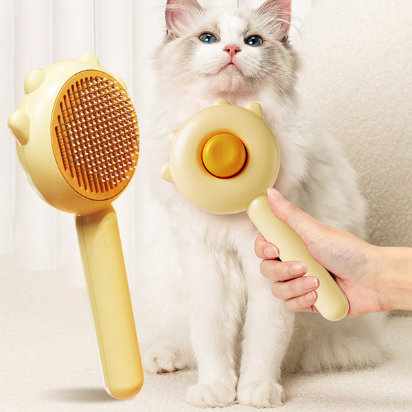HKM-0405565 Pet Grooming Comb for Cats and Dogs - Hair Removal and Massage Tool - ABS & Stainless Steel, 195mm x 94mm x 46mm