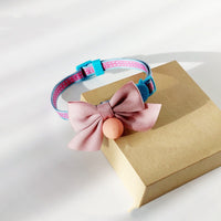 HKM-0405949 Adjustable Cat Bow Tie Collar with Bell - Multiple Colors Available