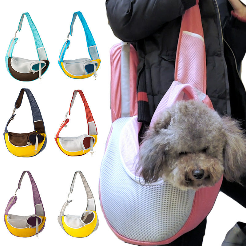 HKM-0406205 Breathable Mesh Pet Backpack - Portable Shoulder Bag for Small Dogs Up to 9kg