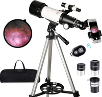 HKM-040659 Multi-Coated Refracting Telescope with Wireless Remote for Children and Beginners