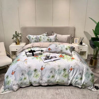 HKM-040787 Lenzing Tencel 1.5/1.8/2.0 Bed Four-Piece Floral Sheet Set with Custom Options