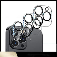 HKM-040851 3D Tempered Glass Lens Protection Film for iPhone Models - HD, Explosion-Proof, Anti-Fingerprint