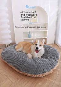 HKM-0409789 Double-Sided Removable & Washable Dog Mattress - Universal Floor Mat for Pets