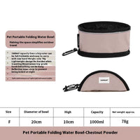 HKM-0409917 Portable Folding Water Bowl for Dogs and Pets - 1000ml Capacity, Waterproof Nylon