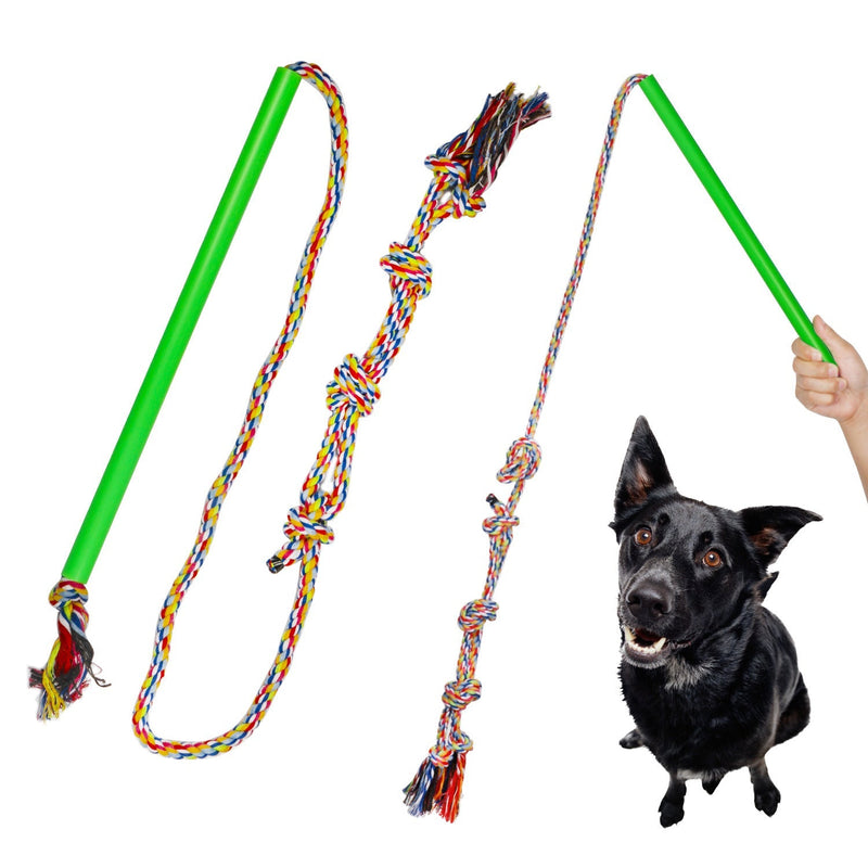 HKM-0410557 Dog Training Pole with Cotton Rope - Available in Small, Medium, and Large Sizes