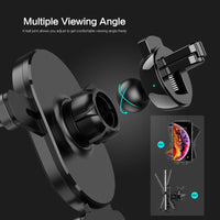 HKM-041171 360-Degree Gravity Car Phone Holder for 4.7-6.5 Inch Devices, Automatic Lock Air Outlet Bracket