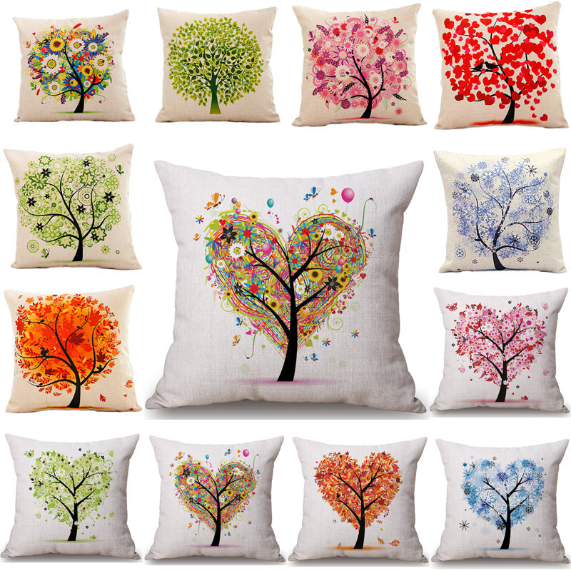 HKM-041171 Cotton Tree Decorative Pillow - Soft and Cozy Home Accent