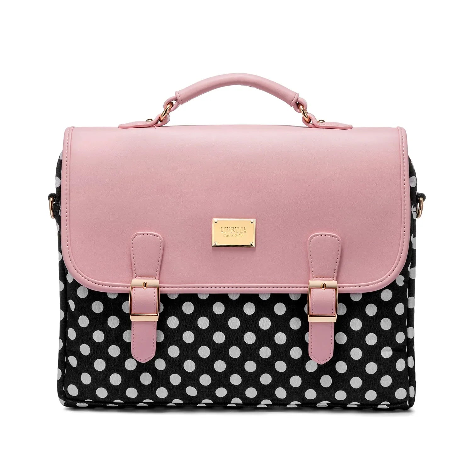 HKM-041171 Stylish Women's Canvas Laptop Bag for 15.6-Inch Laptops - Large Capacity Shoulder Briefcase for Office and School Use
