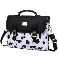 HKM-041171 Stylish Women's Canvas Laptop Bag for 15.6-Inch Laptops - Large Capacity Shoulder Briefcase for Office and School Use