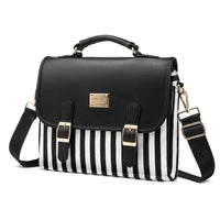 HKM-041171 Stylish Women's Canvas Laptop Bag for 15.6-Inch Laptops - Large Capacity Shoulder Briefcase for Office and School Use