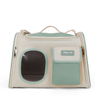 HKM-0411965 Large Capacity Green Oxford Cat Bag - Portable and Lightweight Shoulder Crossbody