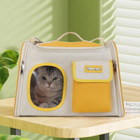 HKM-0411965 Large Capacity Green Oxford Cat Bag - Portable and Lightweight Shoulder Crossbody
