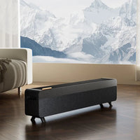 HKM-041235 Graphene Baseboard Heater with Remote Control, Adjustable Thermostat, and Realistic Flame Light