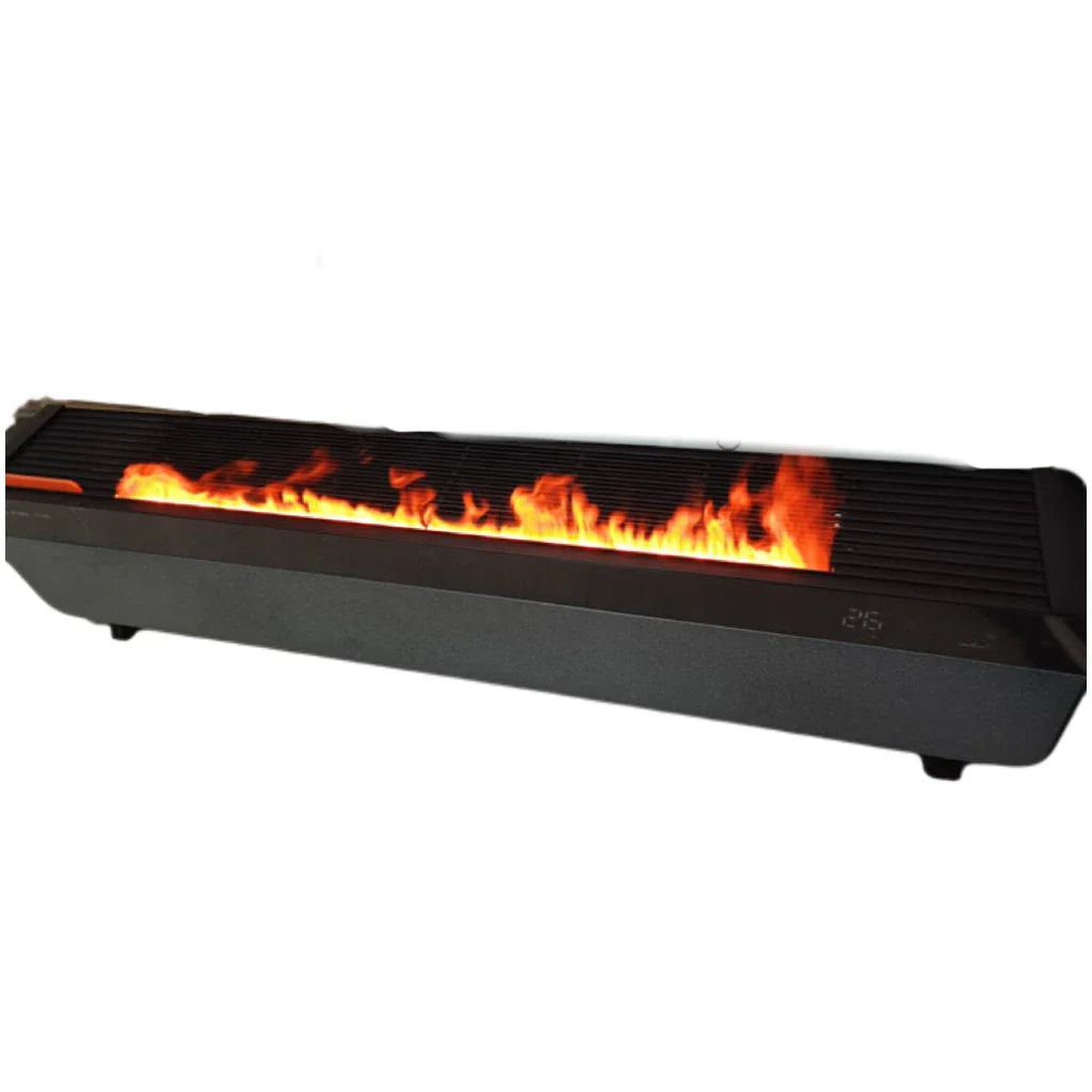 HKM-041235 Graphene Baseboard Heater with Remote Control, Adjustable Thermostat, and Realistic Flame Light