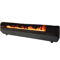 HKM-041235 Graphene Baseboard Heater with Remote Control, Adjustable Thermostat, and Realistic Flame Light