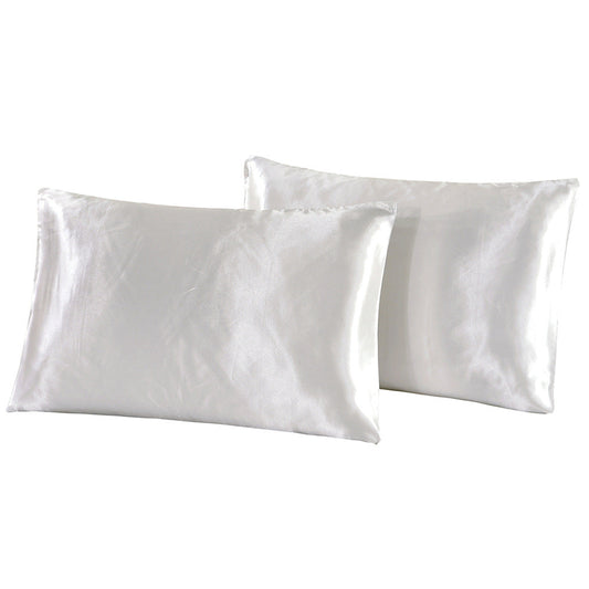 HKM-041299 Summer Pure Color Imitation Silk Pillowcase in Various Colors and Sizes