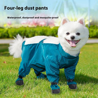 HKM-0414141 Waterproof Pet Diaper Bag Onesie in Peacock Blue - Comfortable Dustproof Pants for Pets