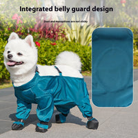 HKM-0414141 Waterproof Pet Diaper Bag Onesie in Peacock Blue - Comfortable Dustproof Pants for Pets