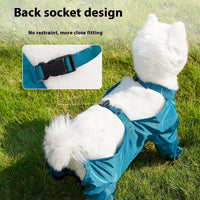 HKM-0414141 Waterproof Pet Diaper Bag Onesie in Peacock Blue - Comfortable Dustproof Pants for Pets