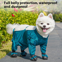 HKM-0414141 Waterproof Pet Diaper Bag Onesie in Peacock Blue - Comfortable Dustproof Pants for Pets