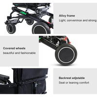 HKM-041491 Compact Folding Electric Wheelchair with Lithium Battery and 20km Driving Range