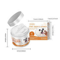 HKM-0416957 Gentle Tear Stain Wipes for Dogs and Cats with Aloe Vera and Chamomile Extract