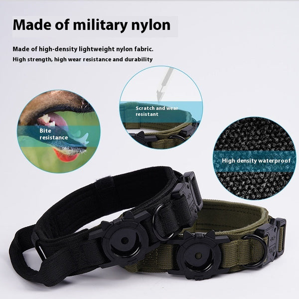 HKM-0417469 Tactical Dog Training Collar Cover - Explosion-Proof Denim in Black, Army Green, and Light Yellow